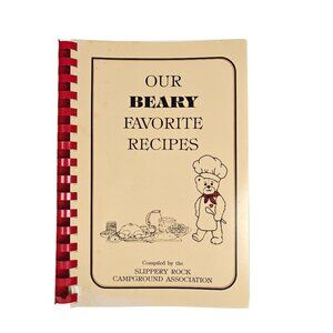Our Beary Favorite Recipes Slippery Rock Campground Vtg Cookbook Local Ethnic PA